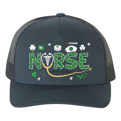 Irish Nurse Stethoscope Leopard St Patricks Day Nurses Scrub Cool Gift Yupoong Adult 5-Panel Trucker Hat