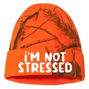 IM Not Stressed I Funny White Lie Party Gift Kati Licensed 12" Camo Beanie