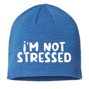 IM Not Stressed I Funny White Lie Party Gift Sustainable Beanie