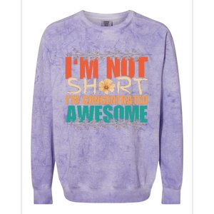 IM Not Short IM Just Concentrated Awesome Funny Colorblast Crewneck Sweatshirt