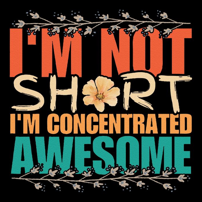 IM Not Short IM Just Concentrated Awesome Funny 7-Panel Snapback Hat