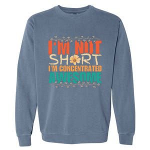 IM Not Short IM Just Concentrated Awesome Funny Garment-Dyed Sweatshirt