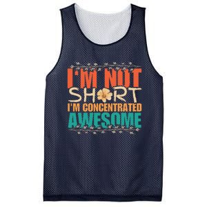 IM Not Short IM Just Concentrated Awesome Funny Mesh Reversible Basketball Jersey Tank