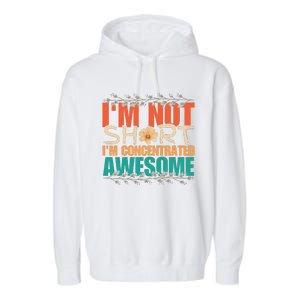 IM Not Short IM Just Concentrated Awesome Funny Garment-Dyed Fleece Hoodie