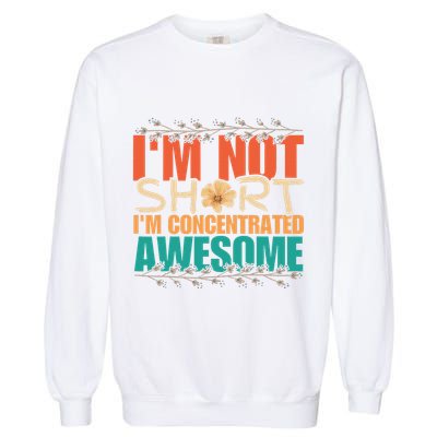 IM Not Short IM Just Concentrated Awesome Funny Garment-Dyed Sweatshirt