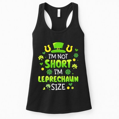 Im Not Short Im Leprechaun Size St Patricks Day Womens Tank Top