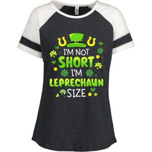 Im Not Short Im Leprechaun Size St Patricks Day Enza Ladies Jersey Colorblock Tee