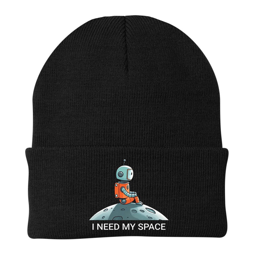 I Need Space Graphic Saying Beanie