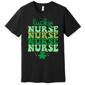 Irish Nurse St Patricks Day Shamrock Stethocsope Premium T-Shirt