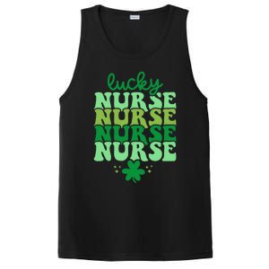 Irish Nurse St Patricks Day Shamrock Stethocsope PosiCharge Competitor Tank