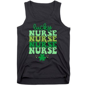 Irish Nurse St Patricks Day Shamrock Stethocsope Tank Top