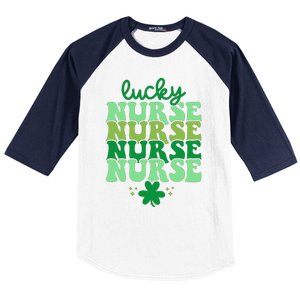 Irish Nurse St Patricks Day Shamrock Stethocsope Baseball Sleeve Shirt