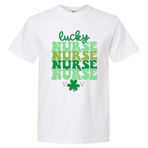 Irish Nurse St Patricks Day Shamrock Stethocsope Garment-Dyed Heavyweight T-Shirt