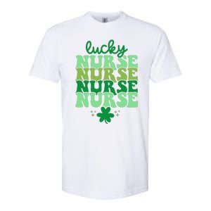 Irish Nurse St Patricks Day Shamrock Stethocsope Softstyle CVC T-Shirt