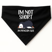 Im Not Short Im Penguin Size Funny USA-Made Doggie Bandana