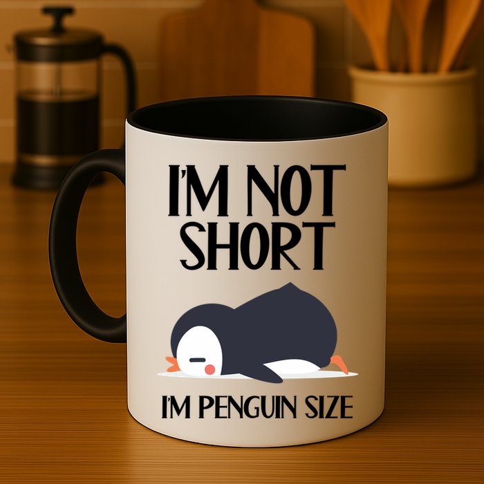 Im Not Short Im Penguin Size Funny Mug