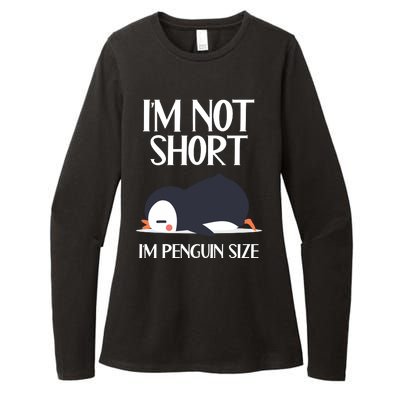 Im Not Short Im Penguin Size Funny Womens CVC Long Sleeve Shirt