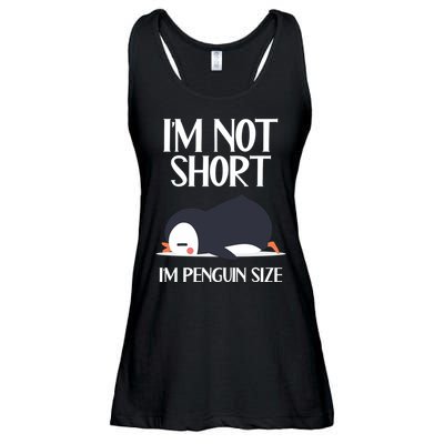 Im Not Short Im Penguin Size Funny Ladies Essential Flowy Tank