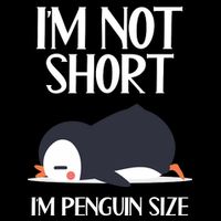 Im Not Short Im Penguin Size Funny 16 in Basic Backpack