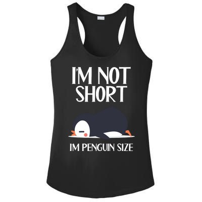 Im Not Short Im Penguin Size Funny Ladies PosiCharge Competitor Racerback Tank