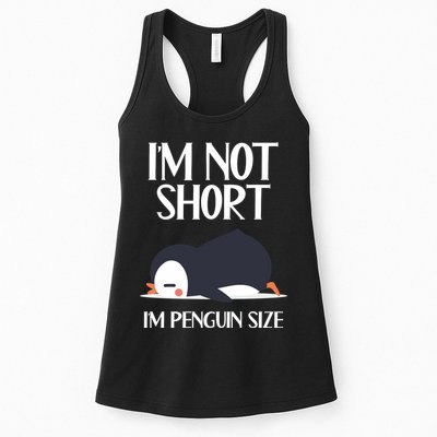 Im Not Short Im Penguin Size Funny Womens Tank Top