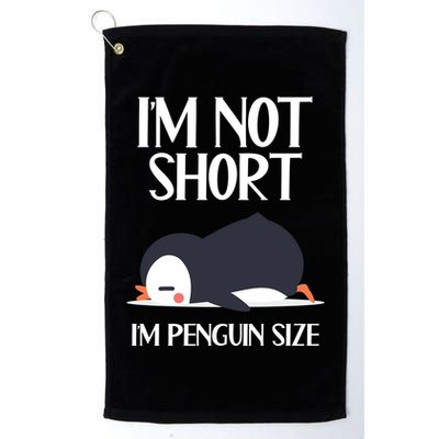 Im Not Short Im Penguin Size Funny Golf Towel