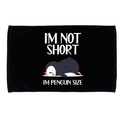 Im Not Short Im Penguin Size Funny Microfiber Hand Towel