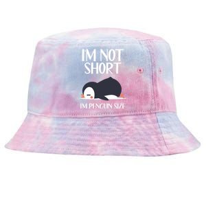 Im Not Short Im Penguin Size Funny Tie-Dyed Bucket Hat