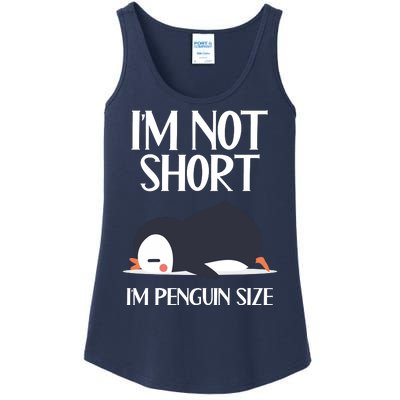 Im Not Short Im Penguin Size Funny Ladies Essential Tank