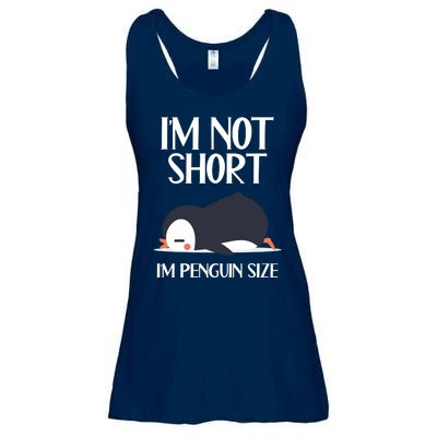 Im Not Short Im Penguin Size Funny Ladies Essential Flowy Tank