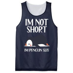 Im Not Short Im Penguin Size Funny Mesh Reversible Basketball Jersey Tank