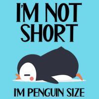 Im Not Short Im Penguin Size Funny Women's V-Neck T-Shirt