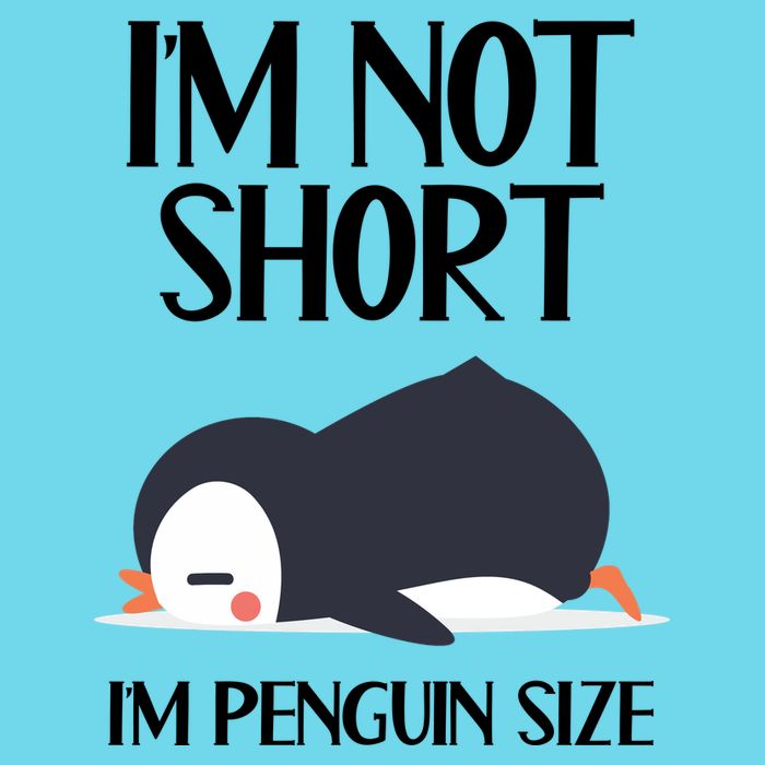 Im Not Short Im Penguin Size Funny Women's V-Neck T-Shirt