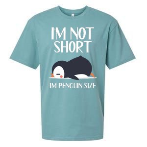 Im Not Short Im Penguin Size Funny Sueded Cloud Jersey T-Shirt