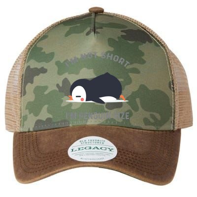 IM Not Short IM Penguin Size Cute Penguin Lover Great Gift Legacy Tie Dye Trucker Hat