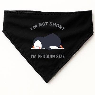 IM Not Short IM Penguin Size Cute Penguin Lover Great Gift USA-Made Doggie Bandana