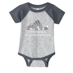 I'm Not Sleeping I'm Just Resting My Eyes Dad Joke Infant Baby Jersey Bodysuit