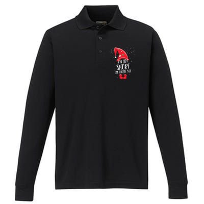 I'm Not Short I'm Gnome Size Performance Long Sleeve Polo