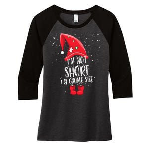 I'm Not Short I'm Gnome Size Women's Tri-Blend 3/4-Sleeve Raglan Shirt