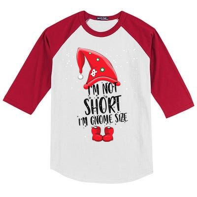 I'm Not Short I'm Gnome Size Kids Colorblock Raglan Jersey