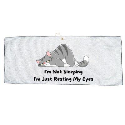 I'm Not Sleeping I'm Just Resting My Eyes Large Microfiber Waffle Golf Towel