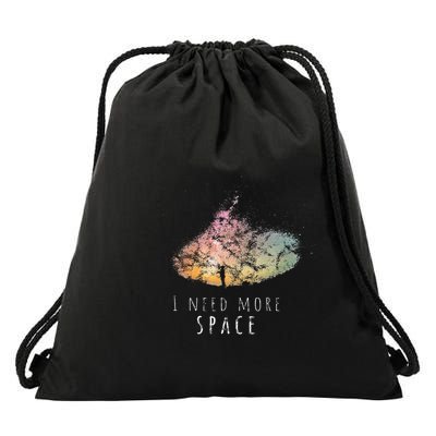 I Need Space Night Sky Astronomy Science Drawstring Bag