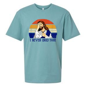 I Never Said That Funny Christian Humor Jesus God Lover Sueded Cloud Jersey T-Shirt