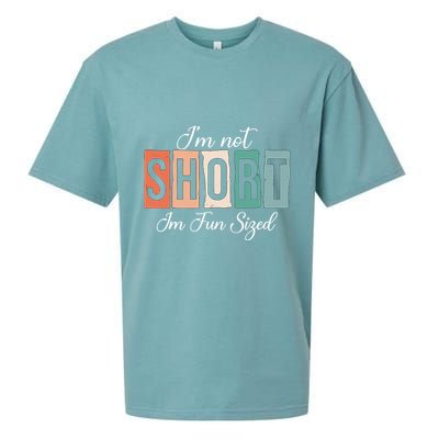 IM Not Short IM Fun Sized Funny Saying Quote Sueded Cloud Jersey T-Shirt