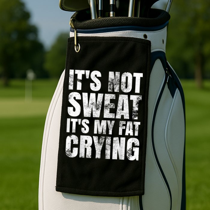 It's Not Sweat It's My Fat Crying Golf Towel