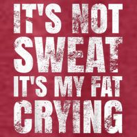 It's Not Sweat It's My Fat Crying Pom Pom 12in Knit Beanie