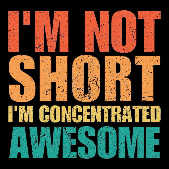 IM Not Short IM Just Concentrated Awesome Funny Impact Tech Backpack