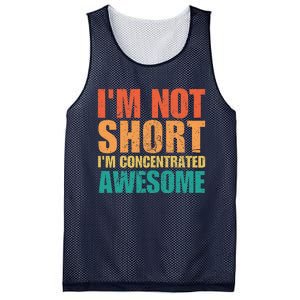 IM Not Short IM Just Concentrated Awesome Funny Mesh Reversible Basketball Jersey Tank