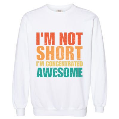 IM Not Short IM Just Concentrated Awesome Funny Garment-Dyed Sweatshirt