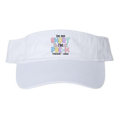 Im Not Short But Prek Teacher Sized Valucap Bio-Washed Visor